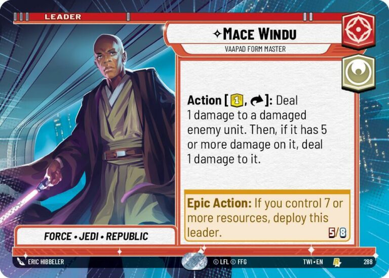 Mace Windu - Vaapad Form Master (Hyperspace) - Rare - 288 Inglés