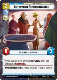 Outspoken Representative (Hyperspace Foil) - Common - 316 Inglés