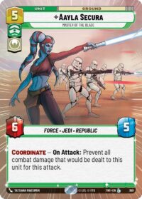 Aayla Secura - Master of the Blade (Hyperspace Foil) - Legendary - 368 Inglés