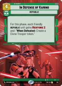 In Defense of Kamino (Hyperspace) - Rare - 397 Inglés
