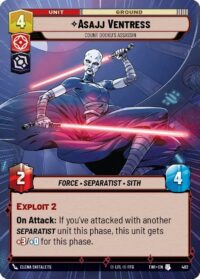 Asajj Ventress - Count Dooku's Assassin (Hyperspace) - Uncommon - 402 Inglés