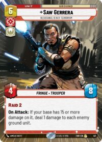 Saw Gerrera - Resistance is Not Terrorism (Hyperspace Foil) - Rare - 417 Inglés