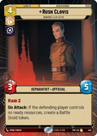 Rush Clovis - Banking Clan Scion (Hyperspace) - Rare - 448 Inglés