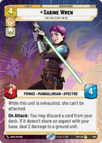 Sabine Wren - You Can Count On Me (Hyperspace) - Rare - 460 Inglés