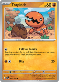 Trapinch - 104/191 - Common Reverse Holo - Inglés