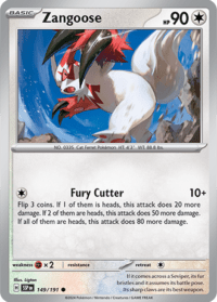Zangoose - 149/191 - Common Reverse Holo - Inglés