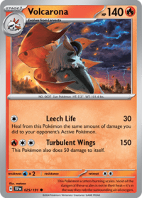 Volcarona - 025/191 - Common Reverse Holo - Inglés