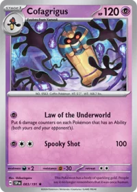 Cofagrigus - 083/191 - Reverse Holo Rare - Inglés