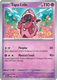 Tapu Lele - 092/191 - Reverse Holo Rare - Inglés