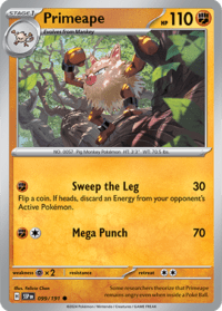 Primeape - 099/191 - Common Reverse Holo - Inglés