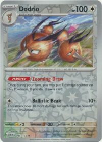 Dodrio - 085/165 - Holo Rare Reverse Holo - Inglés
