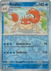 Kingler - 099/165 - Uncommon Reverse Holo - Inglés