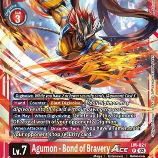 Agumon - Bond of Bravery ACE - LM-021 P - Promo