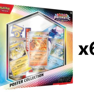 Pokémon TCG: 6x Prismatic Evolutions Poster Collection - Español (Case Sellado) [REMATE FINAL 2025]