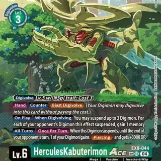 HerculesKabuterimon ACE (Textured) - EX8-044 SR - Super Rare