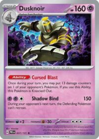 Dusknoir - Rare - 037/131 - Inglés