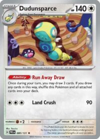 Dudunsparce - Rare Reverse Holo - 080/131 - Español