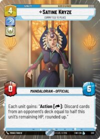 Satine Kryze - Committed to Peace (Hyperspace) - Legendary - 047/257 Inglés