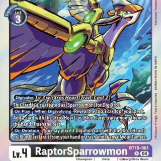 RaptorSparrowmon - BT19-061  - Rare