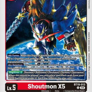 Shoutmon X5 - BT19-013  - Uncommon