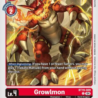 Growlmon - BT19-009  - Common