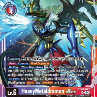 HeavyMetaldramon ACE - BT20-077  - Super Rare