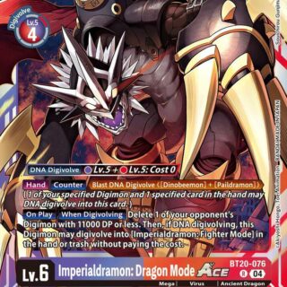 Imperialdramon: Dragon Mode ACE - BT20-076  - Rare