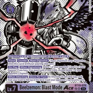 Beelzemon: Blast Mode ACE (Textured) - BT19-074  - Super Rare