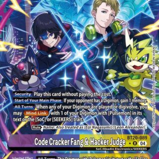 Code Cracker Fang & Hacker Judge (Alternate Art) - BT20-089  - Rare