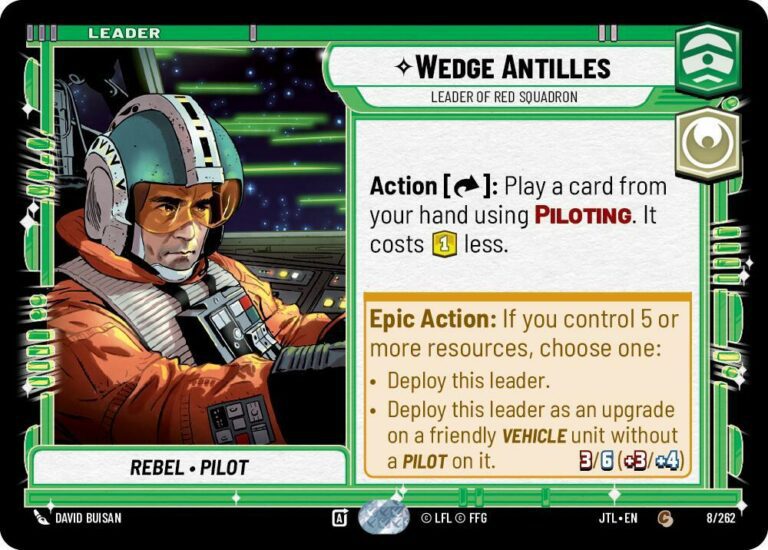 Wedge Antilles - Leader of Red Squadron - 008/262 - Common - JTL - Español