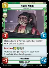 Nien Nunb - Loyal Co-Pilot - 093/262 - Rare - JTL - Español