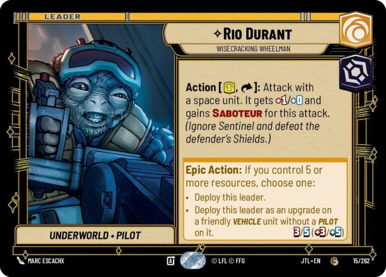 Rio Durant - Wisecrack Wheelman - 015/262 - Common - JTL - Español