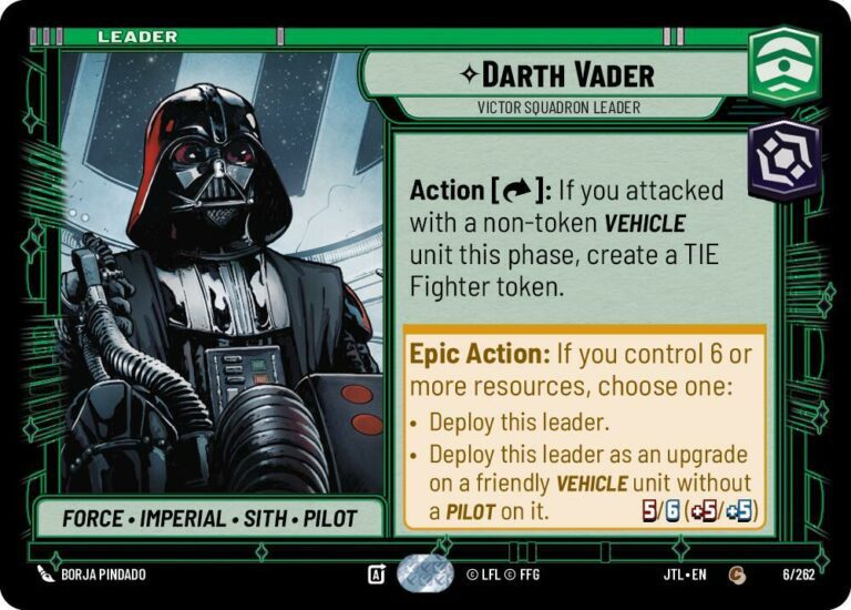 Darth Vader - Victor Squadron Leader - 006/262 - Common - JTL - Español