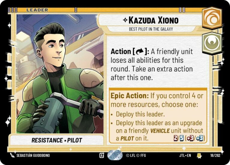 Kazuda Xiono - Best Pilot in the Galaxy - 018/262 - Rare - JTL - Español