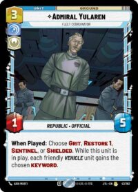 Admiral Yularen - Fleet Coordinator - 047/262 - Rare - JTL - Español