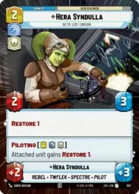Hera Syndulla - We've Lost Enough (Hyperspace Foil) - 779 - Uncommon - JTL - Inglés