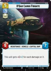 D'Qar Cargo Frigate (Hyperspace Foil) - 786 - Common - JTL - Inglés