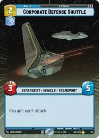 Corporate Defense Shuttle (Hyperspace) - 321 - Rare - JTL - Inglés