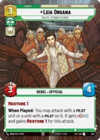 Leia Organa - Pilots, To Your Stations (Hyperspace) - 359 - Uncommon - JTL - Español
