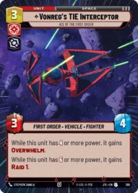 Vonreg's TIE Interceptor - Ace of the First Order (Hyperspace Foil) - 871 - Uncommon - JTL - Español