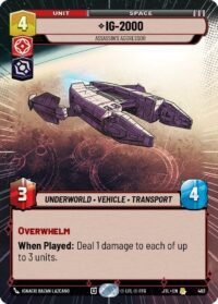 IG-2000 - Assassin's Aggressor (Hyperspace) - 402 - Rare - JTL - Inglés