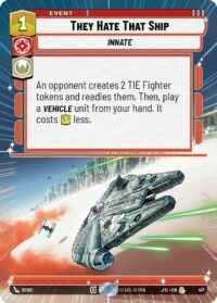 They Hate That Ship (Hyperspace) - 417 - Rare - JTL - Inglés