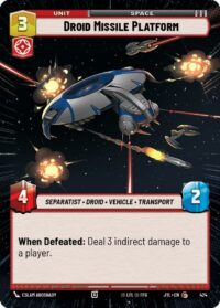 Droid Missile Platform (Hyperspace) - 424 - Common - JTL - Inglés