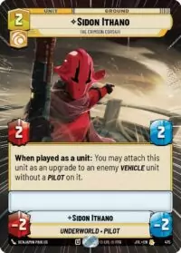 Sidon Ithano - The Crimson Corsair (Hyperspace) - 475 - Rare - JTL - Español