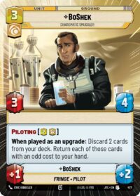 BoShek - Charismatic Smuggler (Hyperspace) - 477 - Uncommon - JTL - Inglés