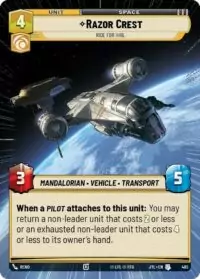 Razor Crest - Ride For Hire (Hyperspace) - 485 - Uncommon - JTL - Inglés