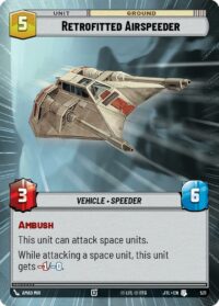 Retrofitted Airspeeder (Hyperspace Foil) - 993 - Uncommon - JTL - Inglés