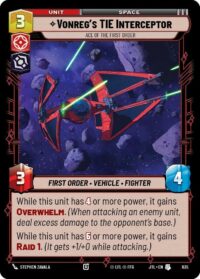 Vonreg's TIE Interceptor - Ace of the First Order (Foil) - 635 - Uncommon - JTL - Inglés