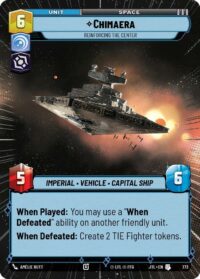 Chimaera - Reinforcing the Center (Hyperspace Foil) - 773 - Uncommon - JTL - Español