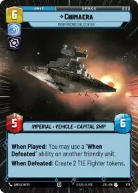 Chimaera - Reinforcing the Center (Hyperspace Foil) - 773 - Uncommon - JTL - Español